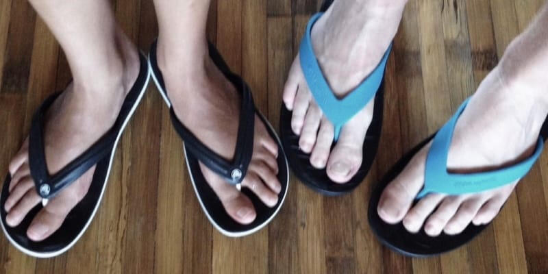 Judit & Matt's flip-flops